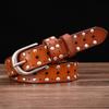NEW Female Waistband Fashion Women Rivet Belt Hollow Out Belt Width:2.8