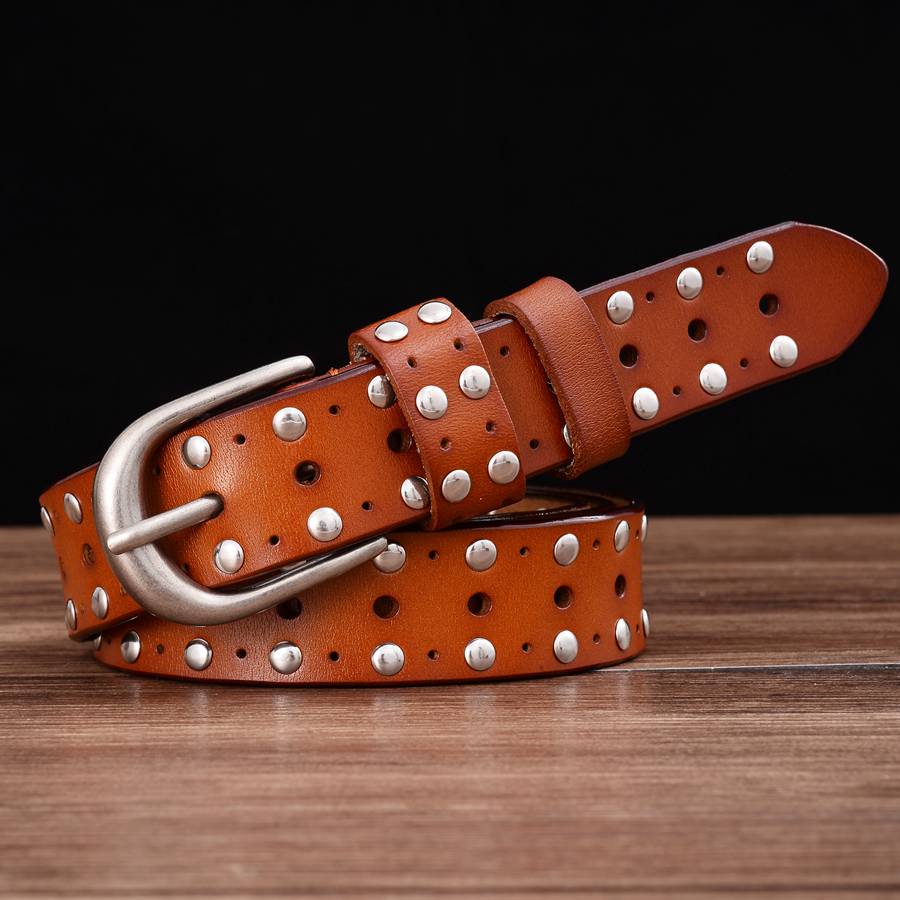 NEW Female Waistband Fashion Women Rivet Belt Hollow Out Belt Width:2.8