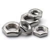 304 Stainless Steel Thin Hex Fine Thread Nuts Metric M4-M24