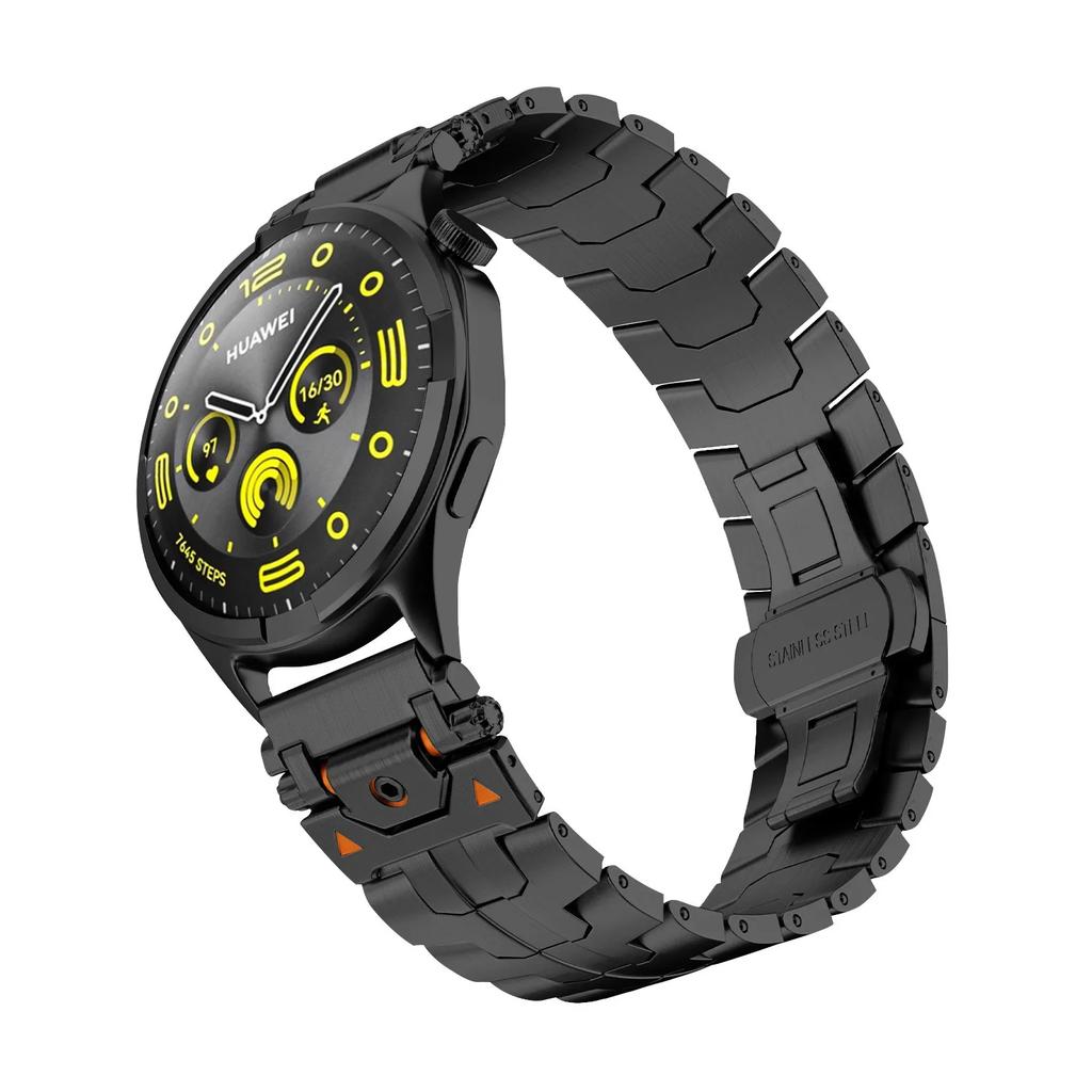 22mm 20mm Stainless Steel Strap for Huawei Watch GT4 5 46mm/GT5 Pro GT3 GT2 Metal Bracelet for Samsung Galaxy Watch 7/6/5/4 Band