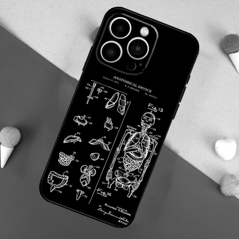 Medical Human Organs Brain Phone Case For iPhone 16 15 13 12 11 14 Pro Max Mini X XR XS MAX 14 Plus Cover
