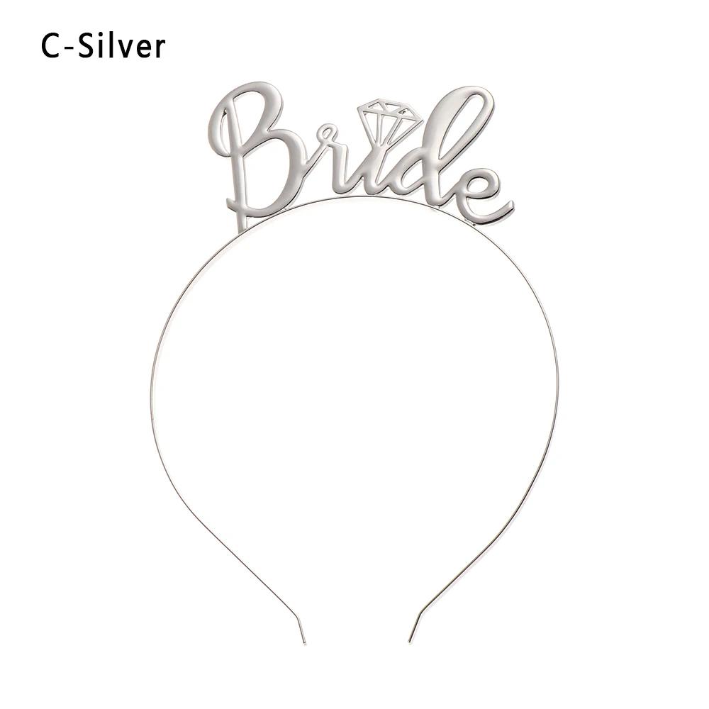 Wedding Hair Accessories Gold Bride Bridesmaid Bridal Shower Hen Party Tiara Crown Bachelorette Party Favor Wedding Supplies