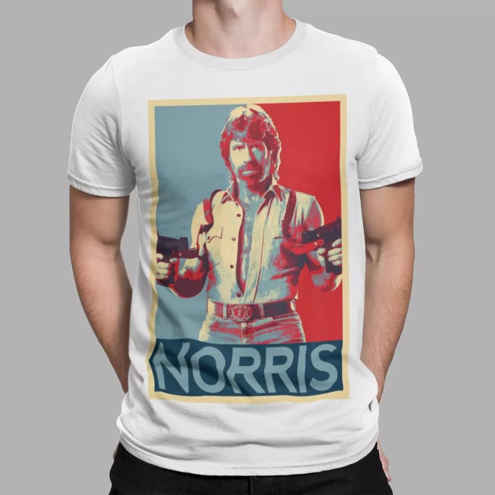 

Chuck Norris T-Shirt Funny Cool Hipster Tee Gift USA Hero Unisex T-Shirt XXXXL