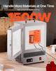 Tabletop Kiln Melter 1500W Electric 1200℃ Max Temperature Melting Furnace