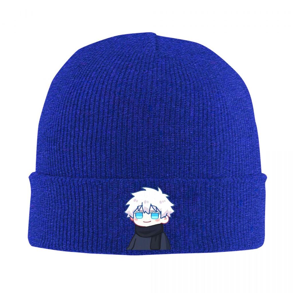 Gojo Manga Kawaii Japanese Anime Warm Knitted Cap Hip Hop Bonnet Hat Autumn Winter Outdoor Beanies Hats for Men Women Adult