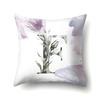 Decorative 26 Letters Polyester Pillow Case For Sofa Alphabet Flowers Printed Cushion Cover Case Home Decor Almofada 45X45Cm