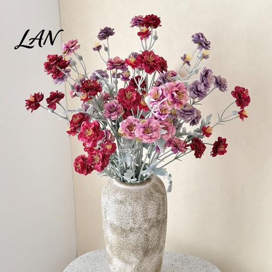 Silk Flowers for Interior Styling Artificial Camellia Flowers, Faux Floral Arrangement with Realistic Petals And Decorative Stems Home Adjustable