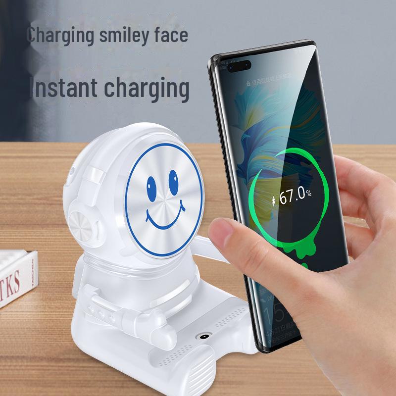 Astronaut Wireless Charger & Phone Stand with Speaker, 15W