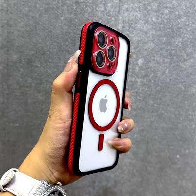 Luxury Transparent Hard Case For iPhone17 Air 16 15 14 13 12 11 Pro Max Plus Magsafe Wireless Charge Camera Lens Cover