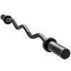 4ft Olympic EZ Curl Bar, Barbell Bar for 2" Weight Plates with Non-Slip Hand Grip 120cm