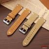 Stitching Suede Leather Watch Strap 18mm 20mm 22mm for Samsung Galaxy Watch7/6/5/4 Vintage Brown Quick Release Bracelet Straps