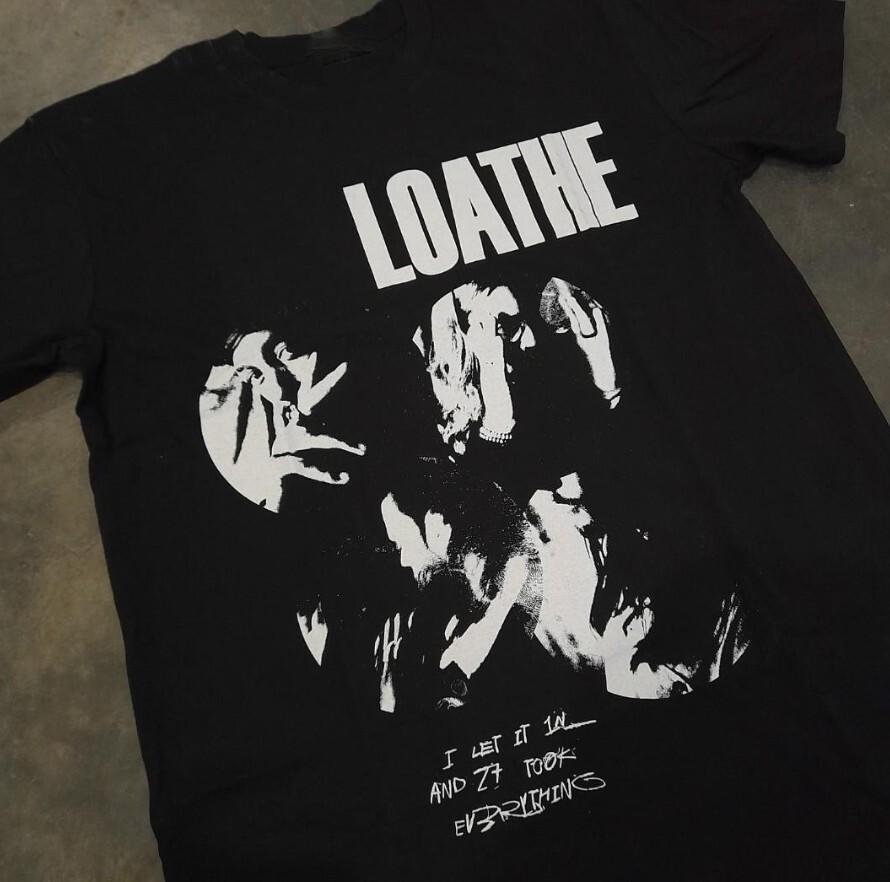 Vtg Loathe Band Music Lover Heavy Cotton Black Full Size Unisex Shirt BL229 S