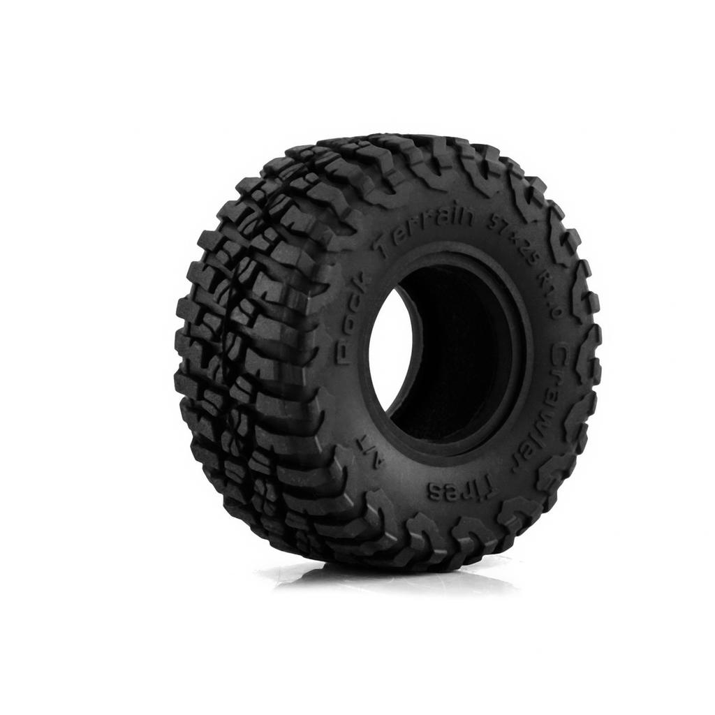 1.0 Tires Claw Mud Terrain Tires for TRX4M AX24 Axial SCX24 FCX24 1/18 1/24 RC Crawler Car