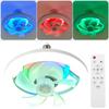 Ceiling Fan LED Lamp with E27 Base 3 Speed LED Bulb Ceiling Fan Silent Chandelier Ceiling Fan Remote Control for Bedroom Kitchen