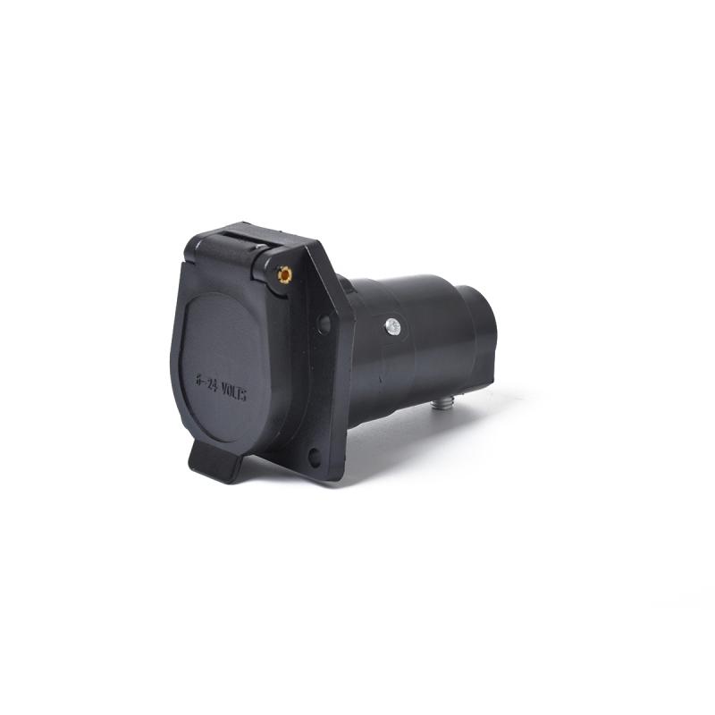 1 Pair Auto Round Trailer Connector 7 Poles RV Male and Female Light Plug 7 Way Connector