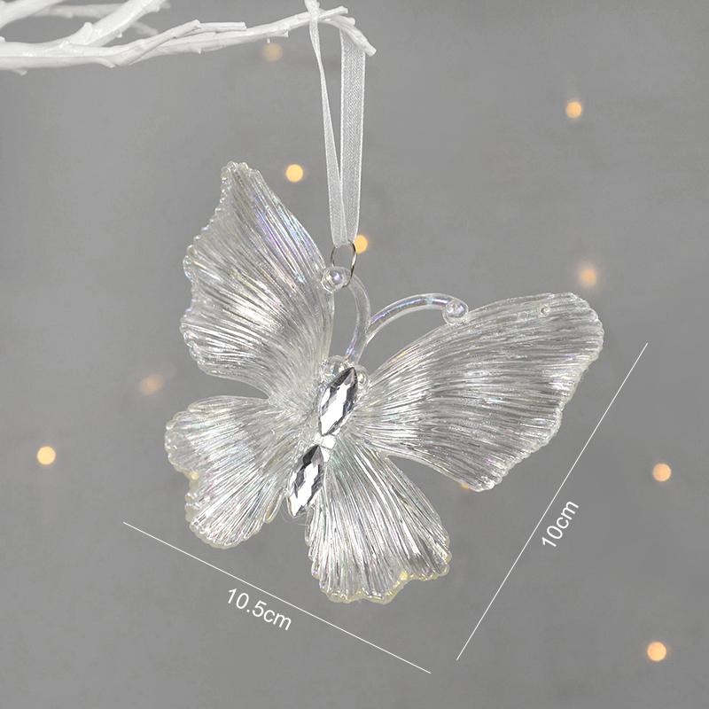 Acrylic Christmas Tree Hanging Ornaments Elk Angel Doll Bell Pendant 2024 Merry Christmas Decoration for Home Xmas New Year 2024