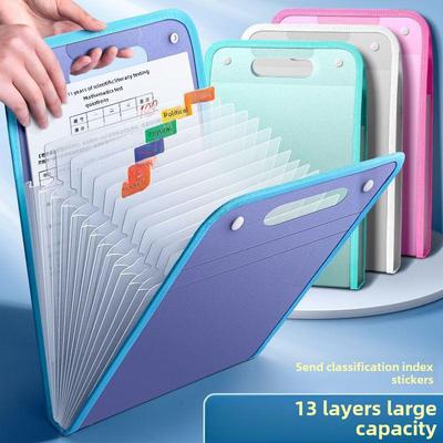 Carpeta Portátil Acordeón Multicapa para Papeles de Examen - Gran Capacidad para Papelería de Estudiante