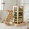 Practical Wooden Rabbit Hay Manger Durable Detachable Rabbit Hay Rack Self-Feeding Guinea Pig Feeder Cage Accessories