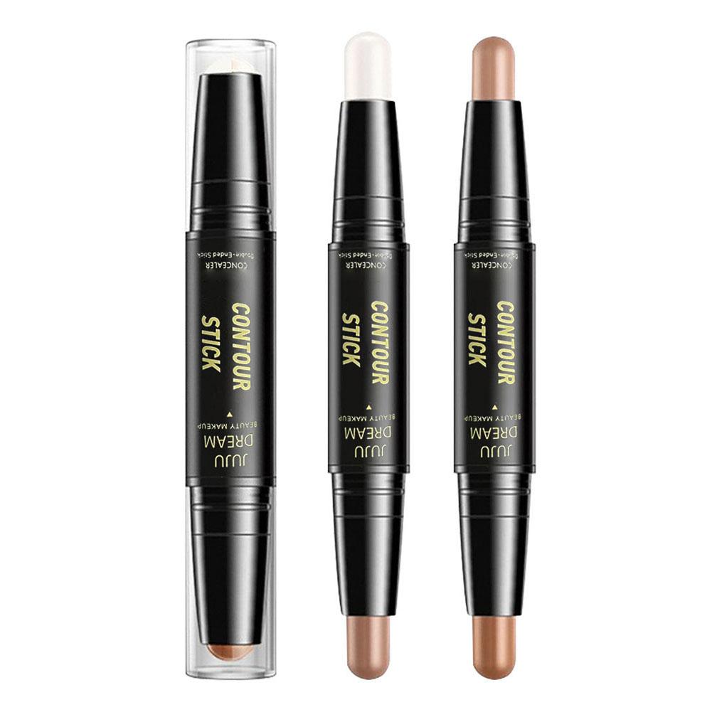 2 In 1 Cosmetic Concealer Face Contour Stick Highlighter Dual-Head Highlighter Trimming Up Matt V3G3