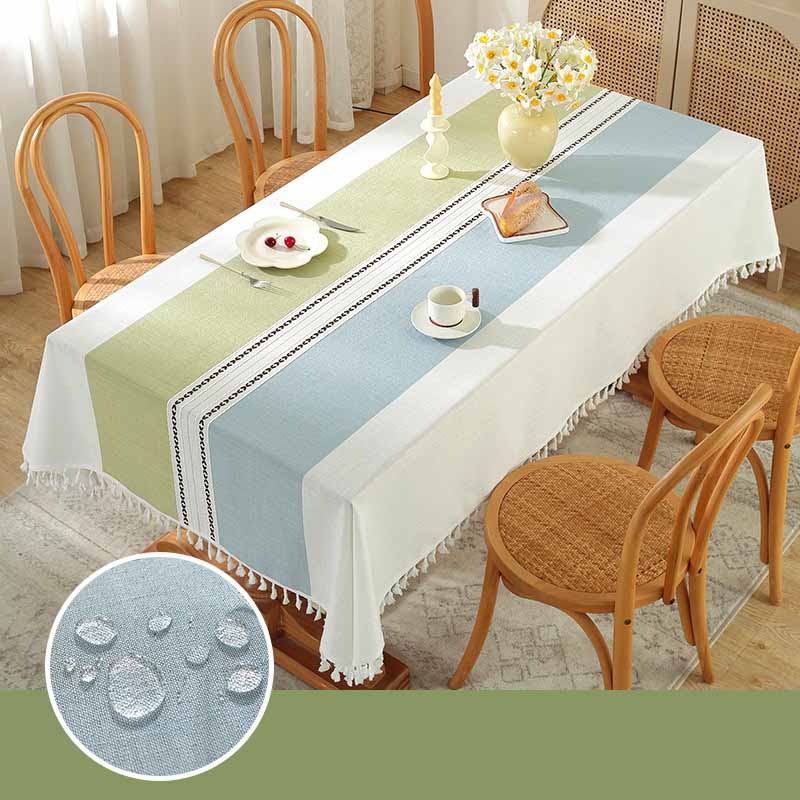 Thickened Imitation Cotton Linen Dining Household Square Wear-resistant Waterproof Oil Proof Tablecloth