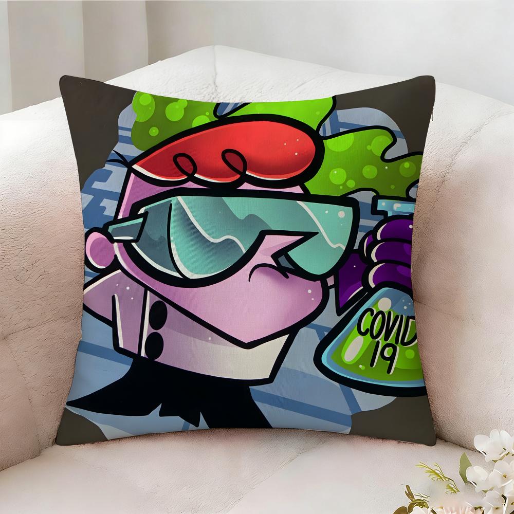 Ddexters Laboratory Anime Pillow Case Pillowcase Doublesided Printed Sofa Cushion Bedroom Headboard Pillow