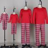 Christmas Family Matching Pajamas Set Long Sleeve Pullover Top Plaid Pants Pjs Sleepwear Set Soft Holiday Loungewear for Women Men Kids