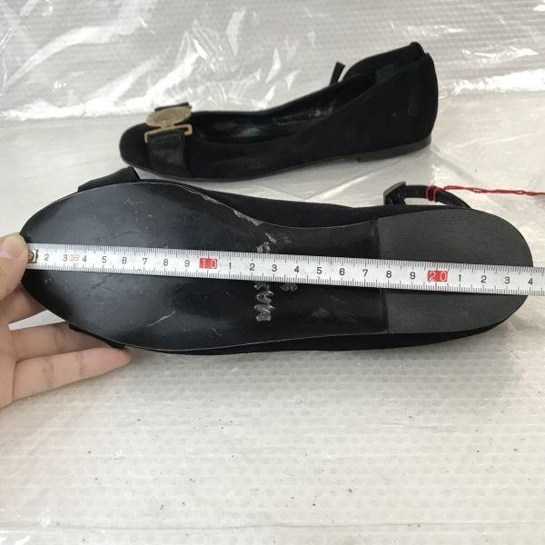 MAX & Co. Unused with Tag Ankle Strap Pumps Size 36 23.0cm Black Suede Leather Shoes(USED)