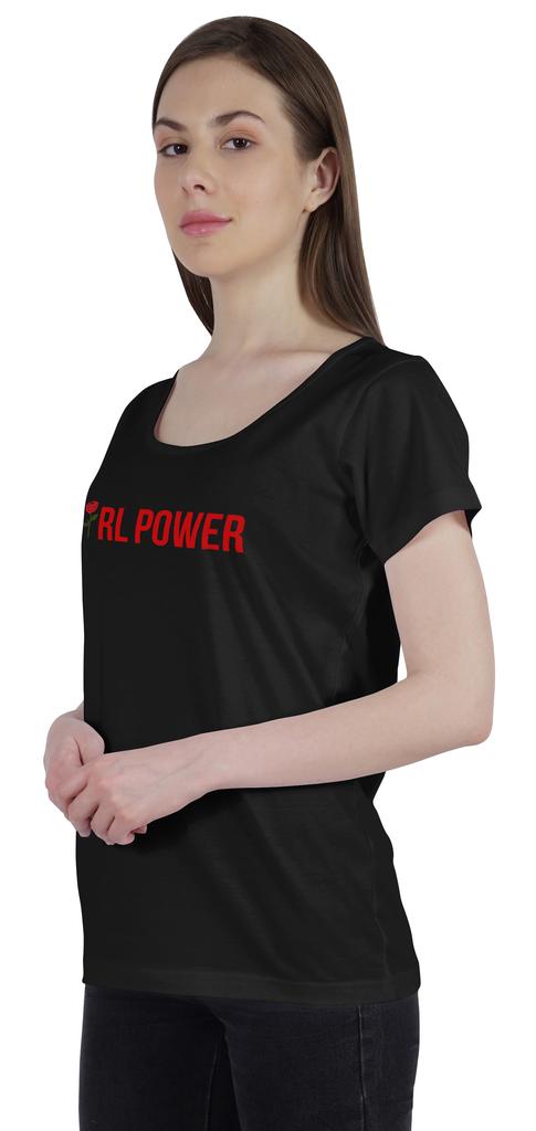 Inkmeso Women's Tshirt  Girl Power  Quote Graphic Printed Tee Top