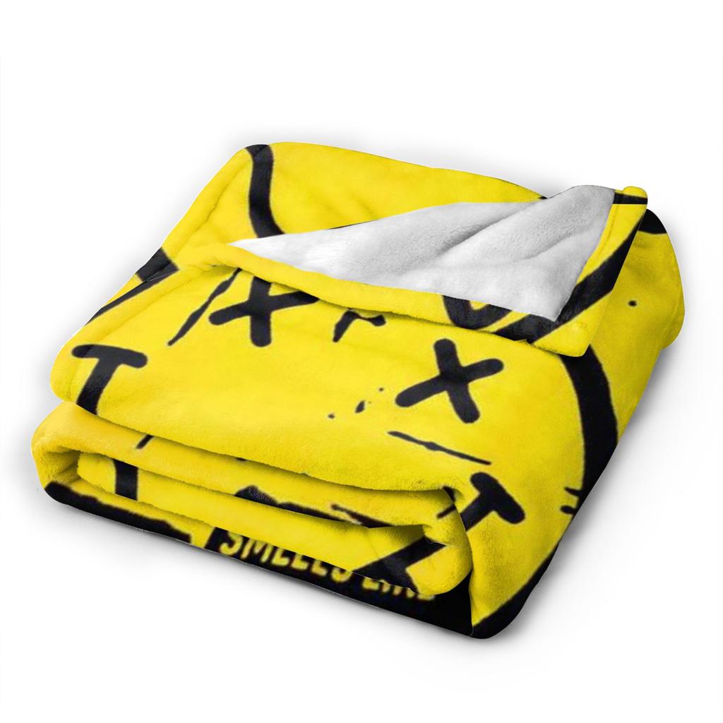 Nirvana Face Band Blankets Travel Office Flannel Throw Blanket For Home Decor Soft Warm Custom Quality Bedspread