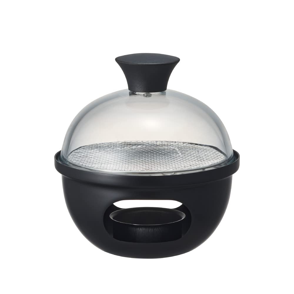 

Doshisha Quick Smoker Personal, Stainless Steel Mesh Type, Includes Sakura Smoking Chips, Solid Fuel (Sold Separately), 13cm Diameter, LivE, Black