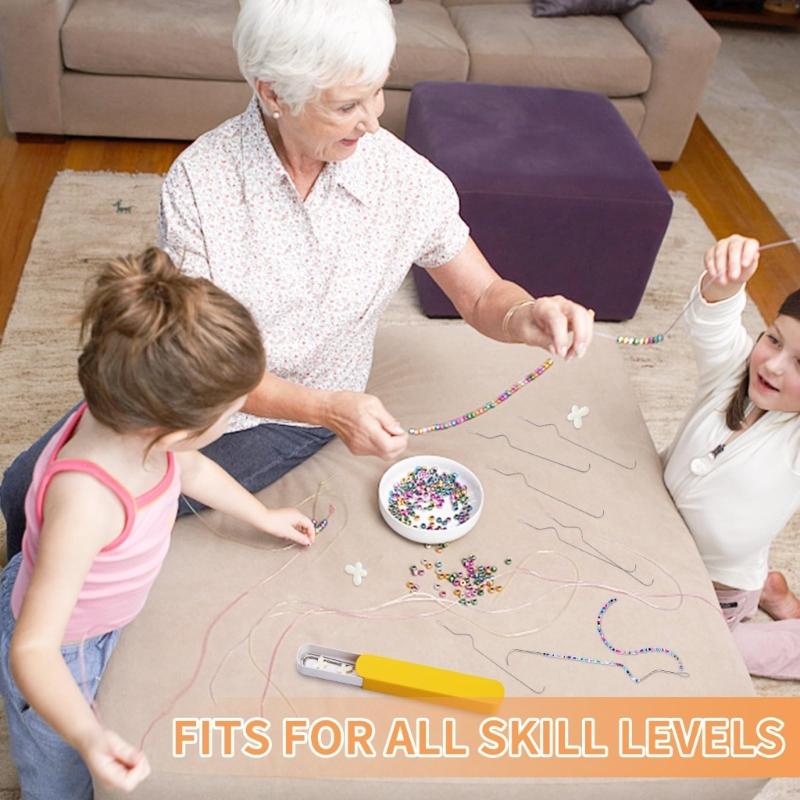 Set of 4 Curved  Bead Needle Accessory Bead Spinner Needle Stainless Steel Curved Needle for  Bead Artisans