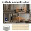Tuya Zigbee Human Presence Sensor  24G MmWave Radar,Temperature Humidity Luminance Detection Support Zigbee2mqtt Home Assistant