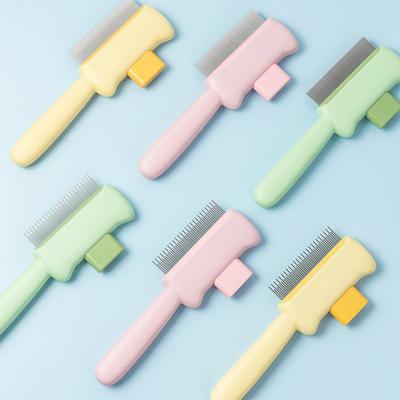 Pet-specific Household Comb for Removing Knots and Shedding Hair. Ideal for Grooming Cats and Dogs. Self-cleaning Comb with Multiple Combs.