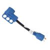 RV Power Adapter Conversion Cable 30A to 30A 125V 10awg 3 Cord for Charging Vehicles Blue