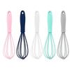 Mini Silicone Whisks, 5 Pack Stainless Steel Kitchen Silicone Whisk Setfor Cooking Milk Egg Baking Whisking