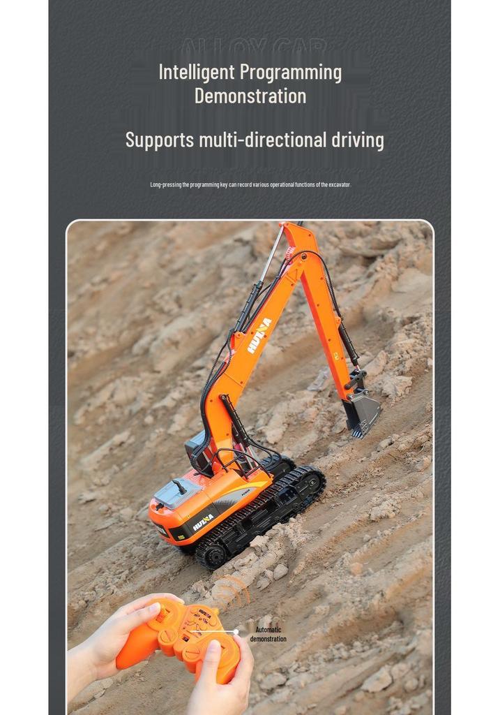Huina 1551 Alloy Screw Rod Excavator Model – Engineering Vehicle Simulation