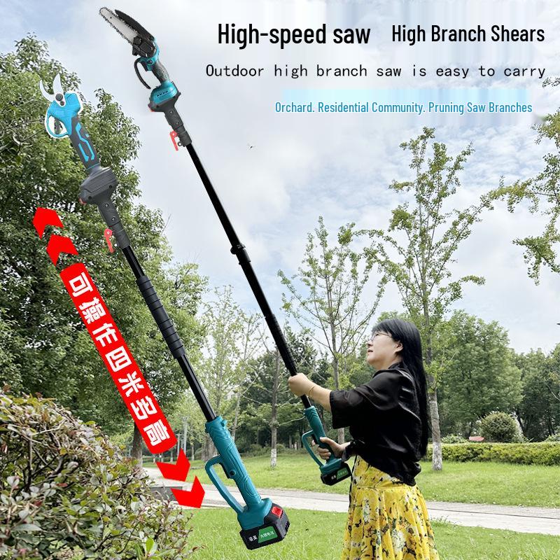 Divine Tool Telescopic Electric Pruning Saw with Lithium Battery for High Branches and Fruit Trees.