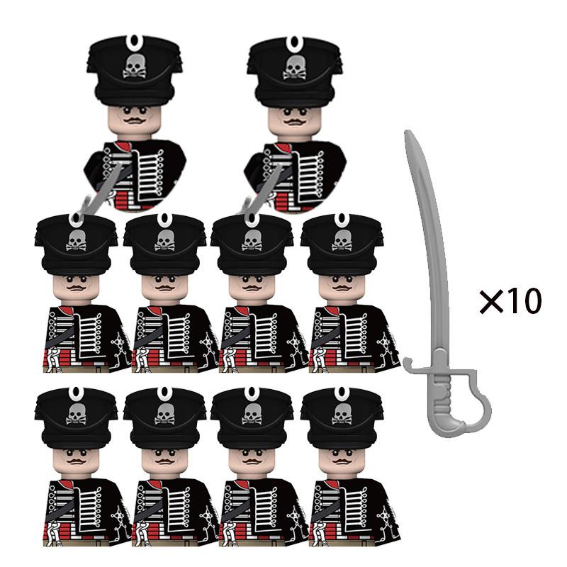 Napoleon Wars Military Figures Army Soliders Weaponry Suit Small Particles Building Blocks Childrens DIY Toys Boys Gifts