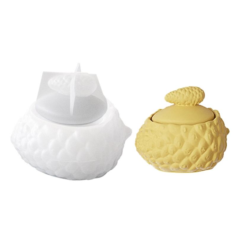 Christmas Resin Mold with Lid Candle Jar Silicone Mould Jewelry Display Storage Box Molds DIYs Epoxy Resin Casting Mould