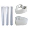 Heart Shaped Silicone Mould  Hydroponic Test Tube Plant Vase Mold Cement Flower S Resin Mold Decor Concrete Molds