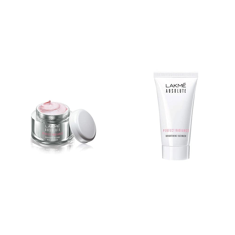 LAKMÉ Perfect Radiance Fairness Day Creme 50 G & Lakme Absolute Perfect Radiance Skin Lightening Facewash, 50G