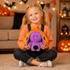 Plush Pumpkin Shaped Toy with Zipper Soft Stuffed Halloween Decoration and Storage Pouch for Kids and Adults