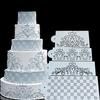 Princess Lace Cake Cupcake-sjablonger Fleksible Craft-sjablonger 4-delt sett