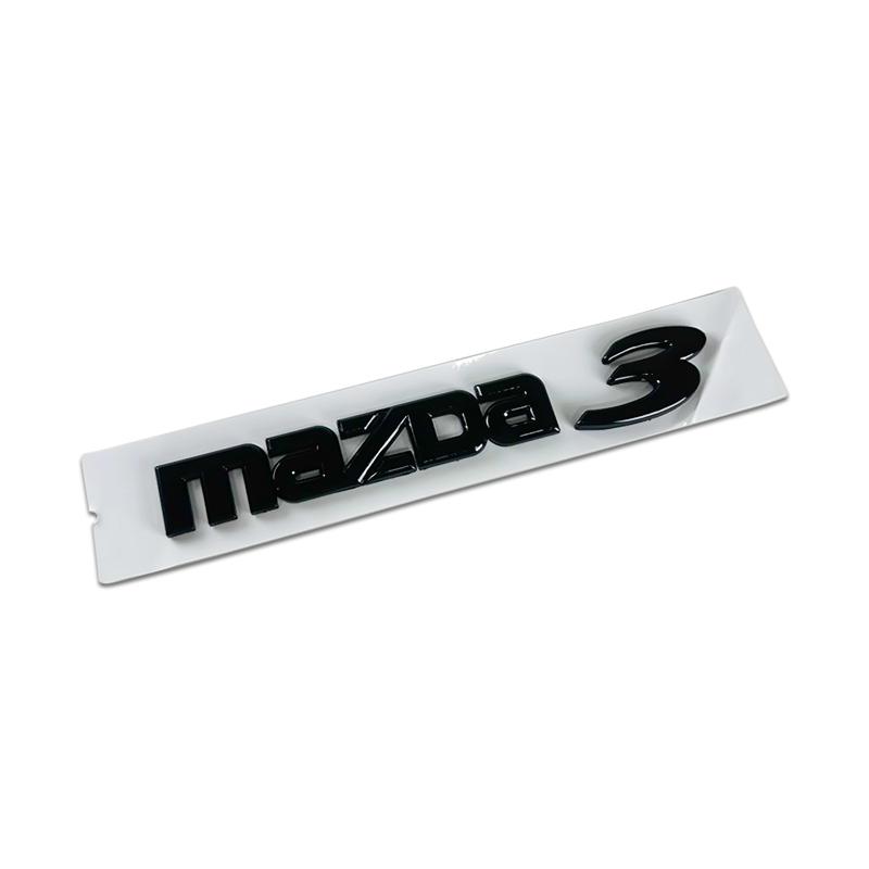 Plastic Car Front Trunk Emblem for Mazda 3 Logo Steering Wheel Badge 3D Body Replaced Sticker Rear Tail Refitting Decoration