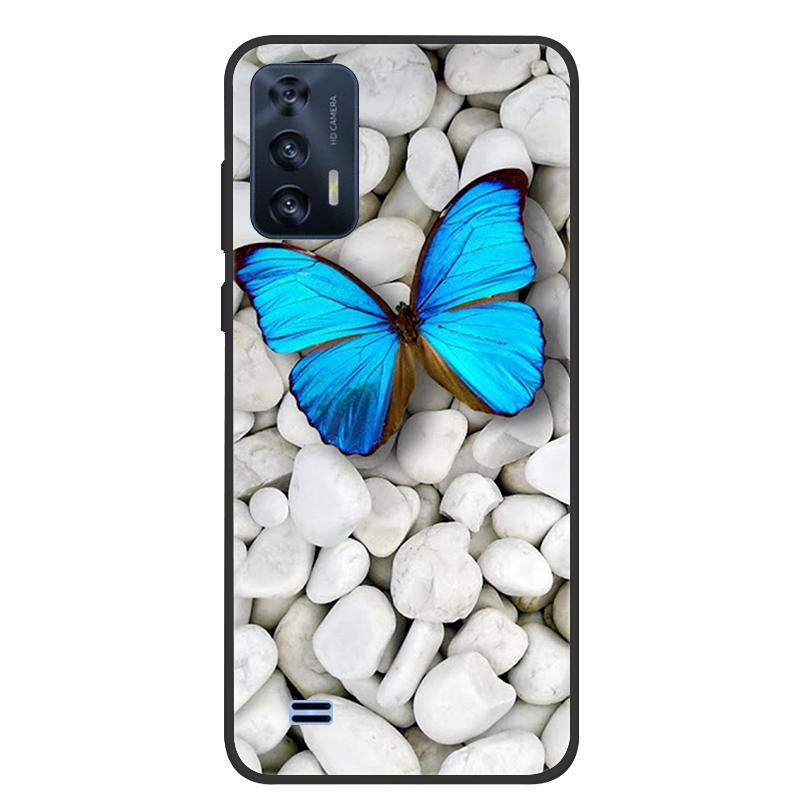For OUKITEL C31 Case Butterfly Painted Soft Black Silicone Bumper Phone Cover for Oukitel C31 C 31 OukitelC31 Case Coque Fundas