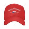 Unisex Baseball Cap Czech Republic EST Independence Day Wild Sun Shade Peaked Adjustable Outdoor Caps for Unisex Women
