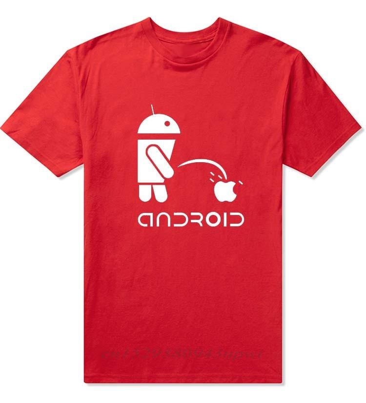 Fashion Unisex T Shirts Android Robot Male tshirt humor logo printed funny t shirt short sleeve Round Neck Ringer Tees