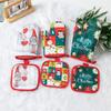 Polyester Oven Anti Scald Gloves Gift Microwave Oven Gloves Barbecue Printing Microwave Christmas Baking Heat Insulation Pad