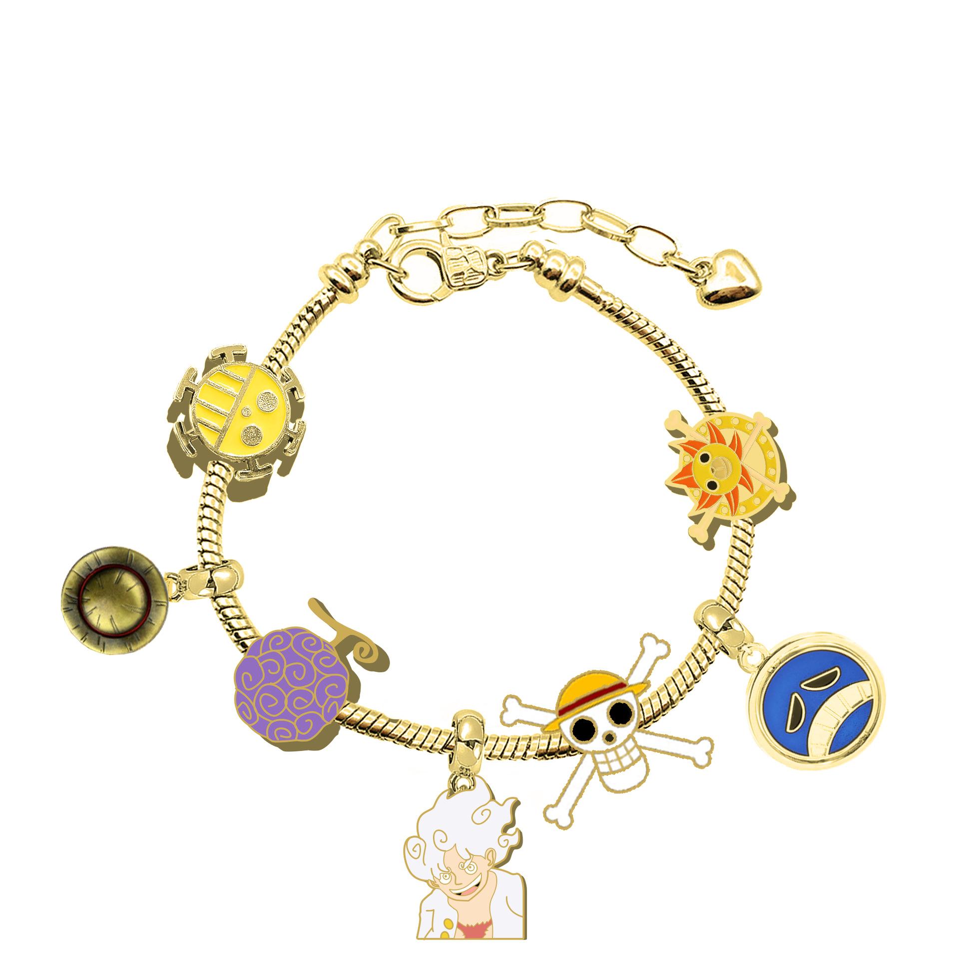 

Gear Piece One Fifth Sun God Nika Metal Cartoon Bracelet Accessory Girls Gift