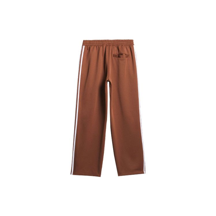 Adidas Originals Skateboarding Three Stripe Color Block Elastic Waist Straight Leg Loose Knit Sports Pants Unisex Bottoms Brown IJ0976